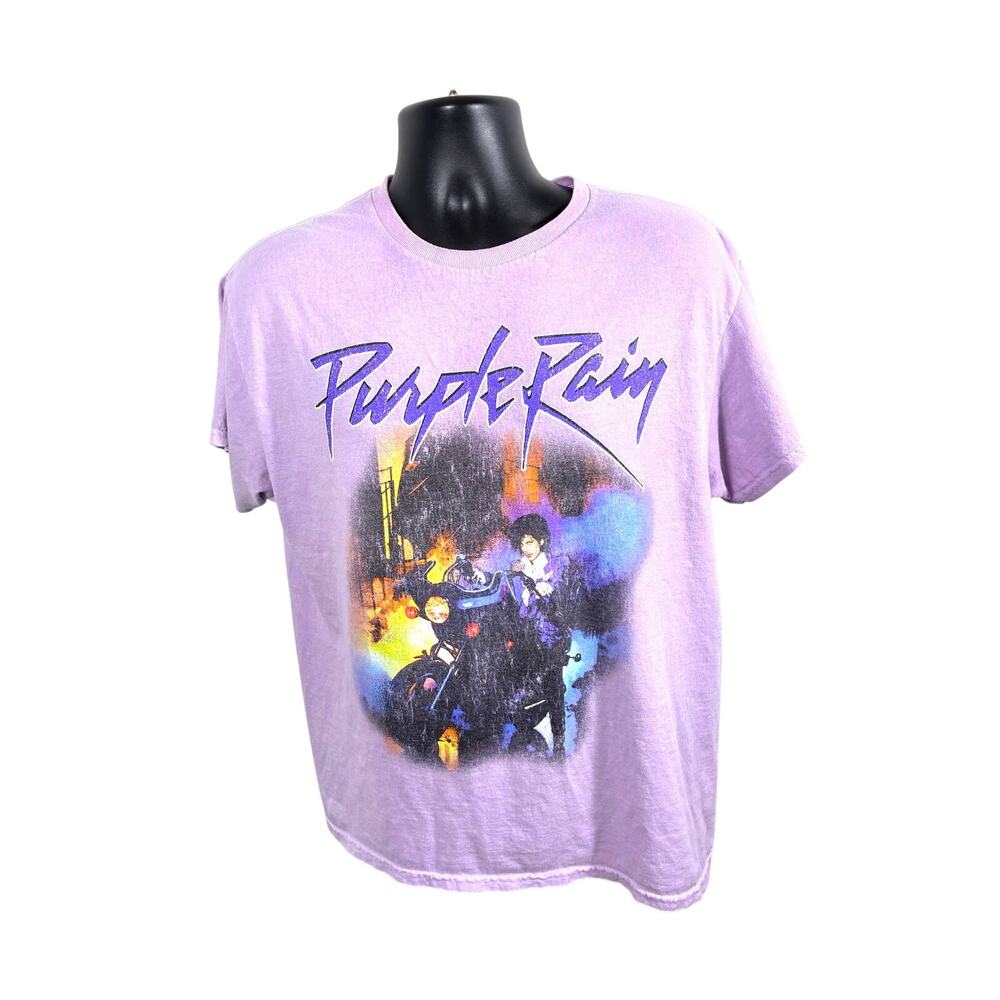 Prince Purple Rain Double Sided Graphic T-Shirt Large